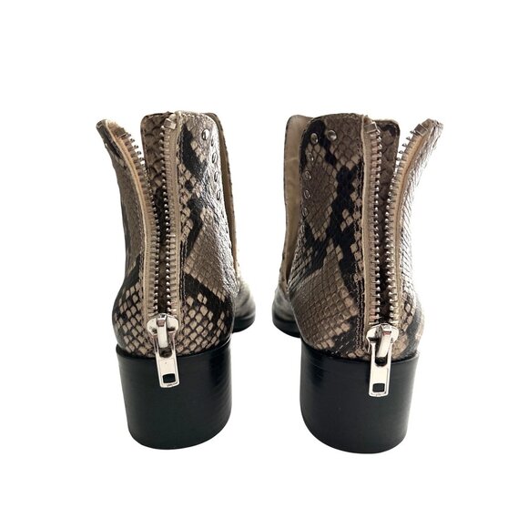 Steve Madden Ankle Boots CONSPIRE Snakeskin Print Double Notched Sides Size 9 - Picture 9 of 9